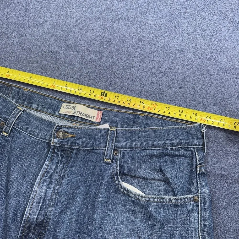 Vintage Levis 569 Jeans Mens 40x32 Blue Loose Straight Baggy Y2k Grunge Wide Leg